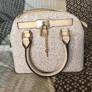 Aldo Cormak Satchel Metallic Glitter